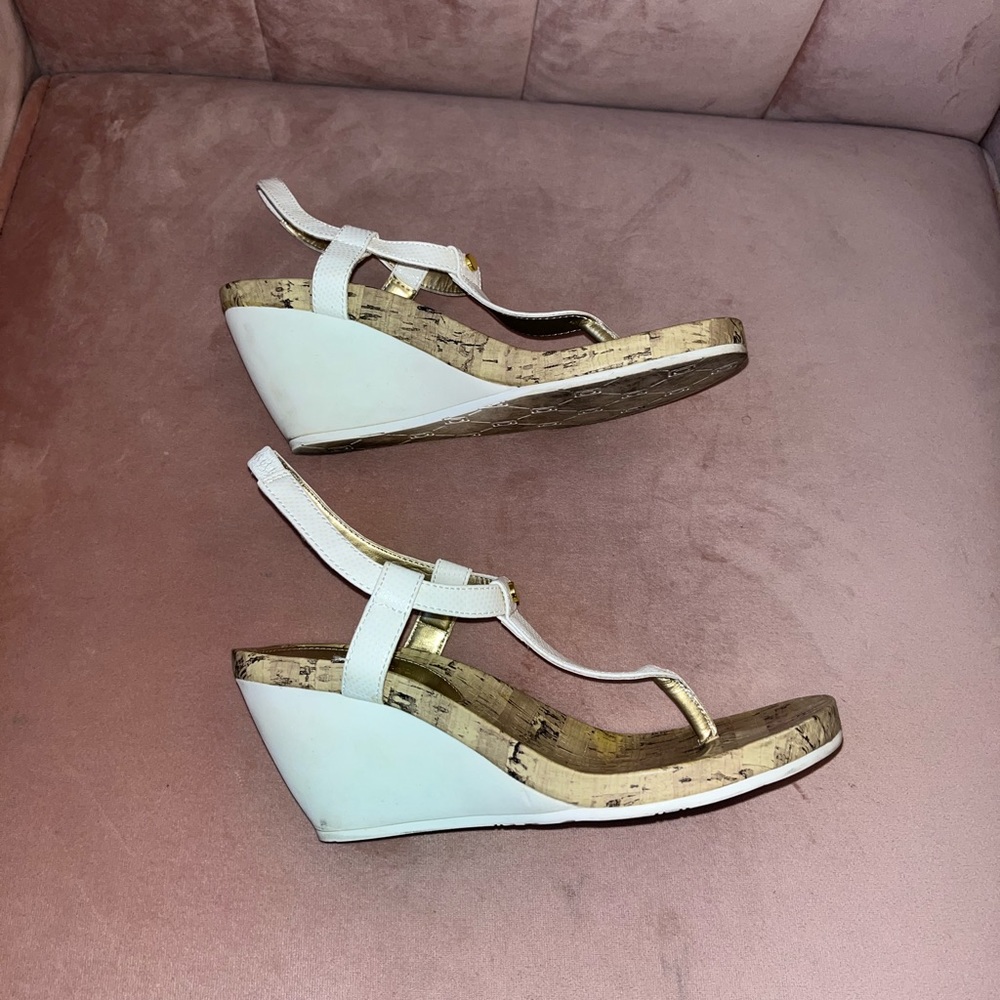 Chaps By Ralph Lauren White Wedges